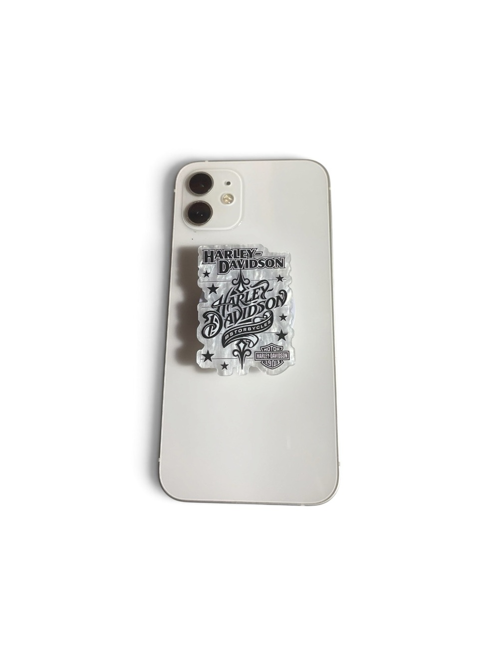 Harley-Davidson White and Black Phone Grip with Logo